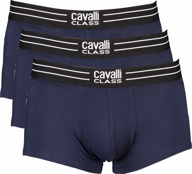 Cavalli Class Blu Cotton Men Boxer