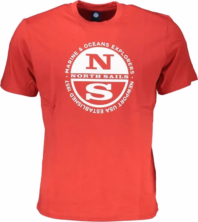 North Sails Rosso Cotton Mens T-Shirt