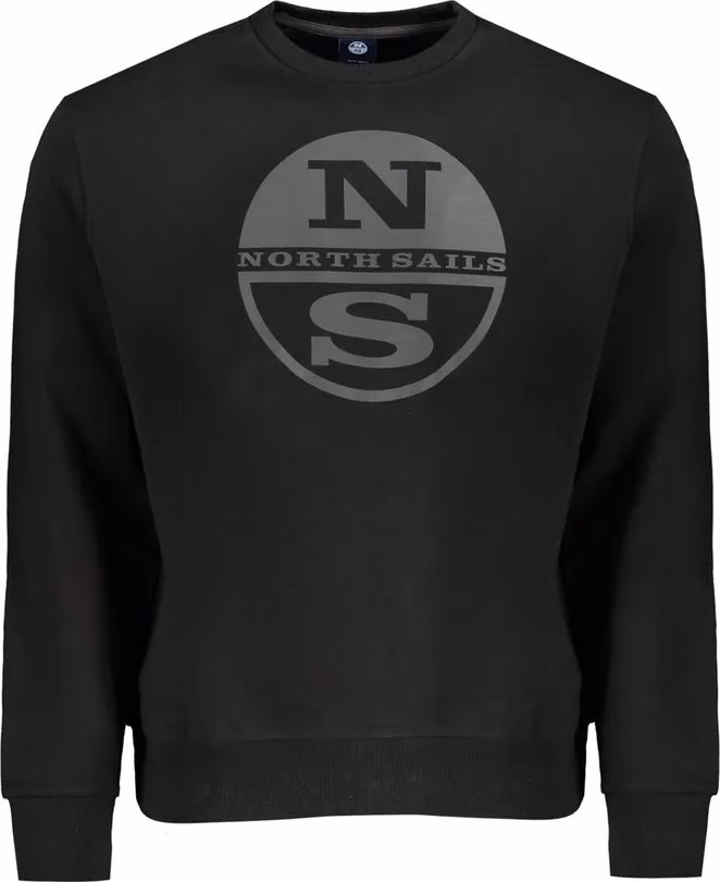 North Sails Black Cotton Men's Sweatshirt