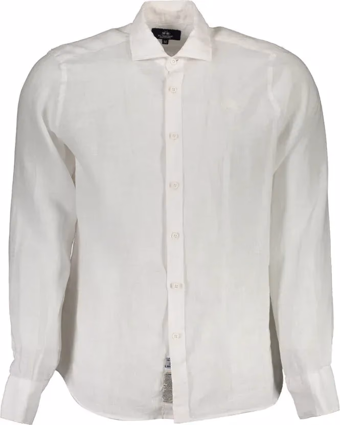 La Martina Bianco Linen Mens Shirt