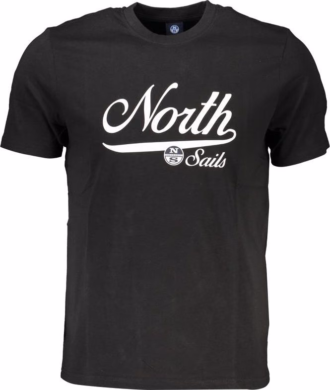 North Sails Black Cotton Men T-Shirt