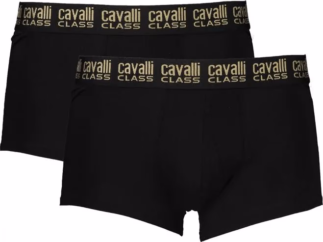 Cavalli Class Black Cotton Men's Boxer Underwear Pair