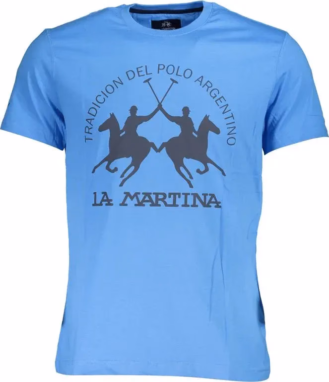 La Martina Blu Cotton Men T-Shirt