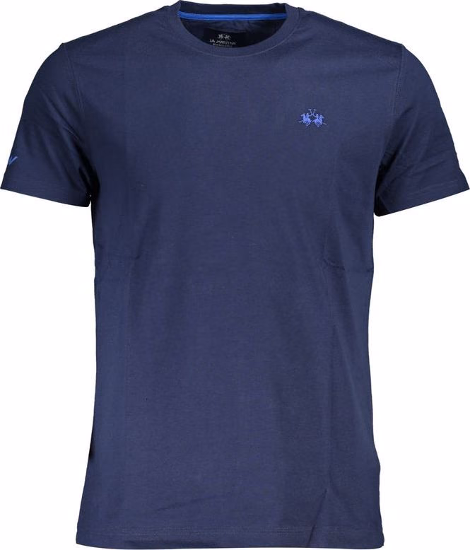 La Martina Blue Cotton Men T-Shirt