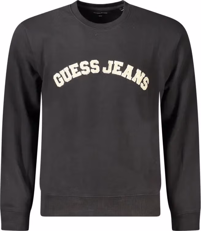 Guess Jeans Black Cotton Men Sweatshirt