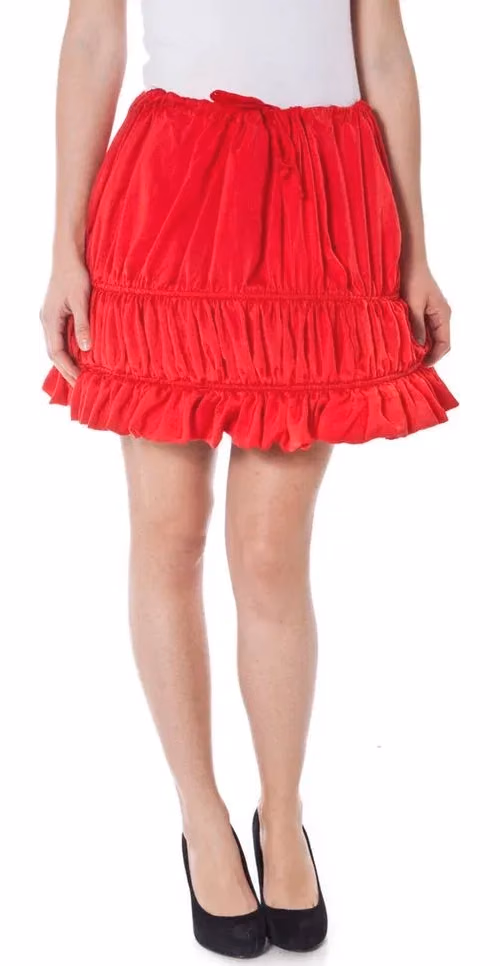 Denny Rose Red Polyester Women Skirt