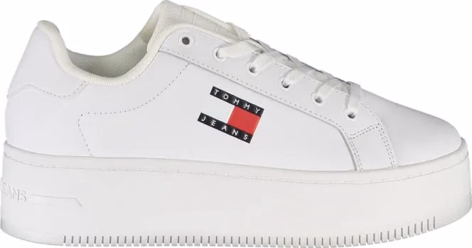 Tommy Hilfiger White Leather Women Sneaker