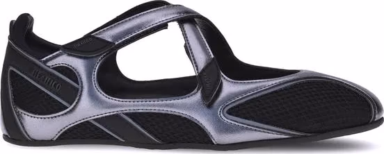 The Attico Black Polyethylene Ballet Flats