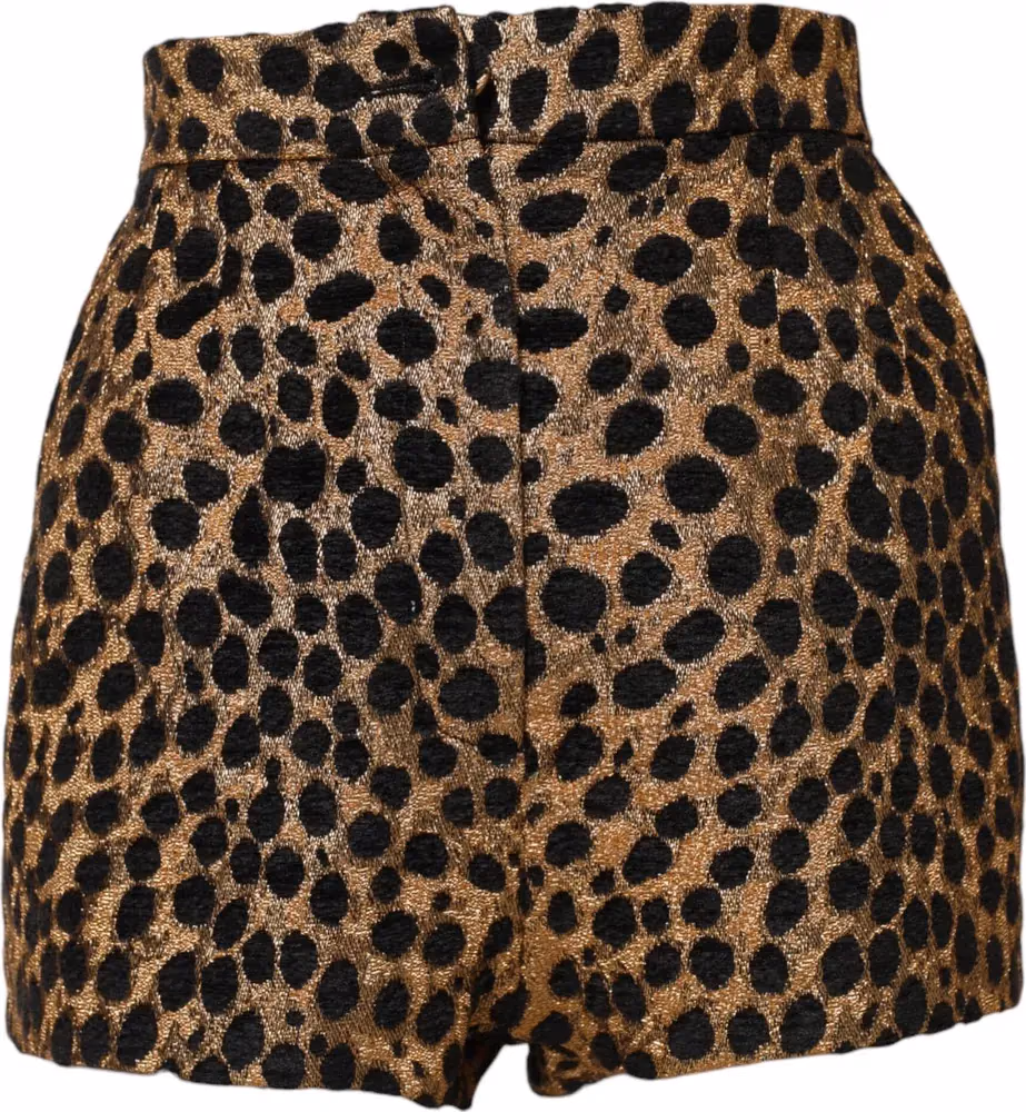 Dolce & Gabbana Brown Leopard High Waisted Hot Pants Shorts