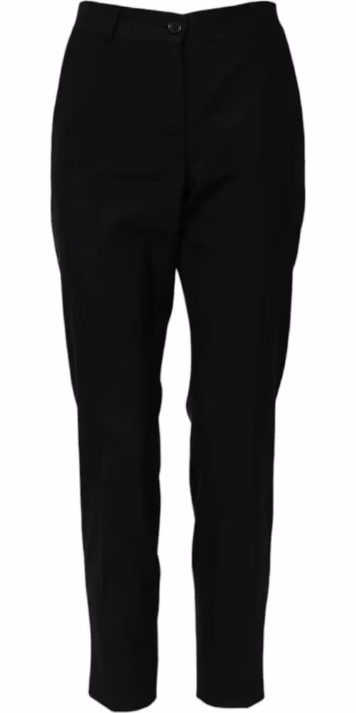 Dolce & Gabbana Black Wool High Waist Tapered Pants