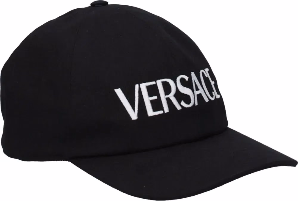 Versace Black Cotton Cap (Baseball Hat)