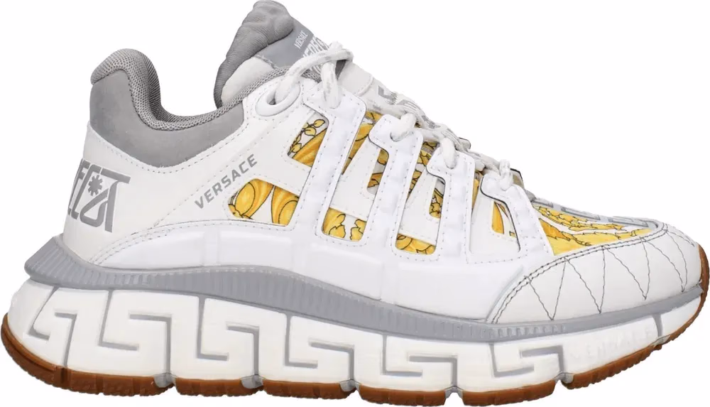 Versace White Fabric Athletic Sneakers
