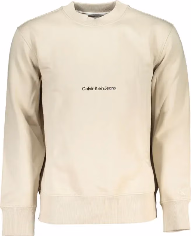 Calvin Klein Beige Cotton Men Sweatshirt