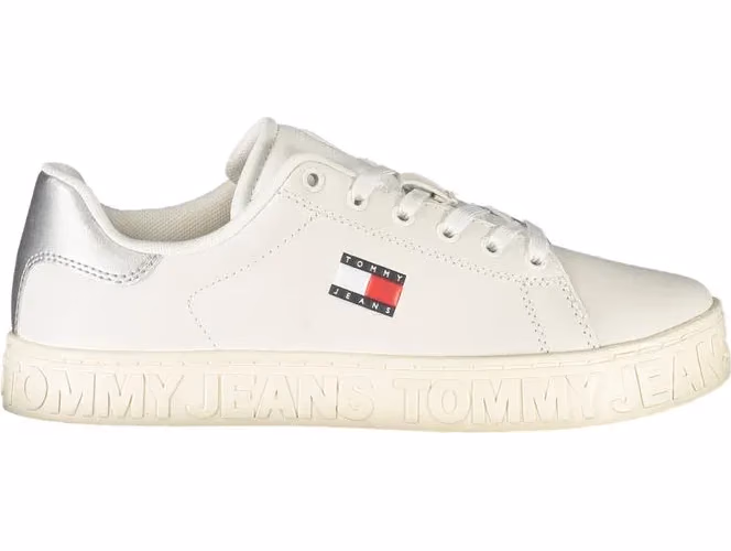 Tommy Hilfiger Bianco Polyurethane Women Sneaker