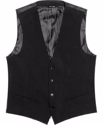 Black Polyester Waistcoat