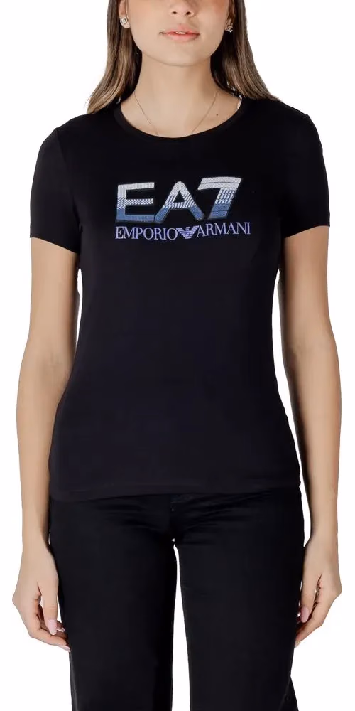 EA7 Emporio Armani Black Cotton T-Shirt