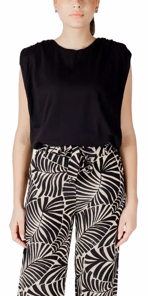 Jacqueline De Yong Black Cotton Top