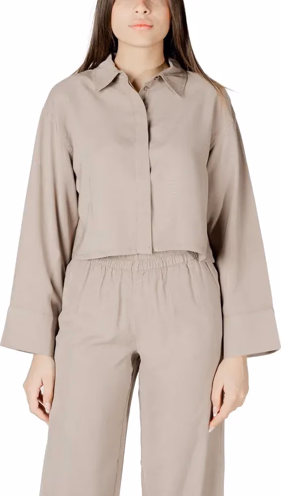 Only Beige Viscose Blouse