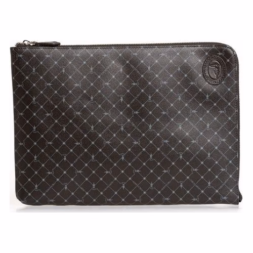 Trussardi Black Leather Men Clutch