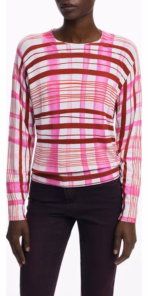 Desigual Pink Viscose Sweater