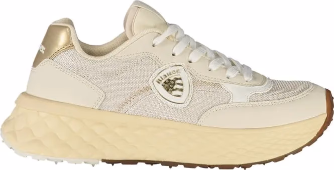 Blauer Beige Leather Women Sneaker