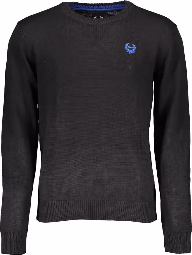 Gianmarco Venturi Black Cotton Men Sweater