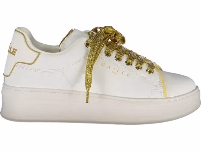 Gaelle Paris Bianco Polyurethane Women Sneaker