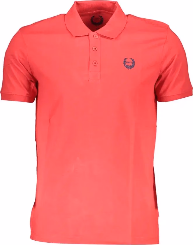 Gianmarco Venturi Red Cotton Men Polo Shirt