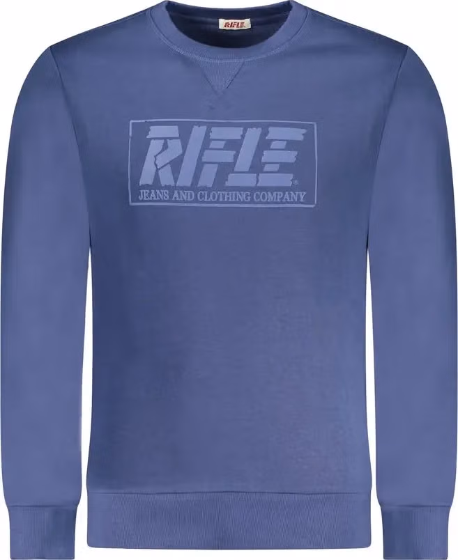 Rifle Blue Cotton Men Sweatshirt