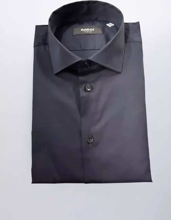 Baldinini Trend Black Cotton Men's Shirt