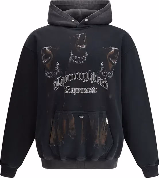 Represent Black Cotton Sweatshirt