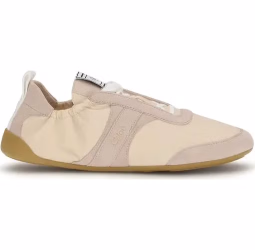 Chloé Beige Nylon Athletic Sneakers