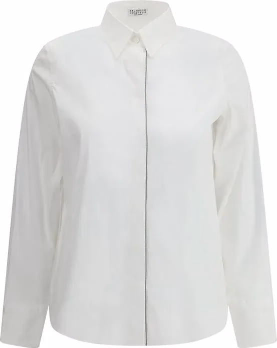 Brunello Cucinelli White Cotton Dress Shirt