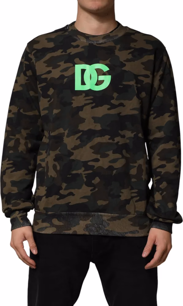 Dolce & Gabbana Multicolor Camouflage Men Sweatshirt  Sweater
