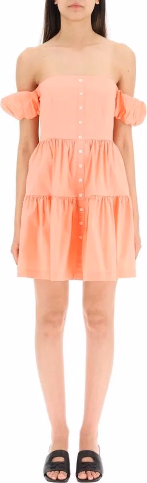 Staud Orange Cotton Casual Dress
